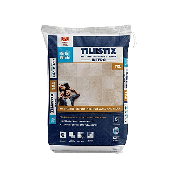 Birla White TX1 Tile Adhesive, White, 20 kg Bag